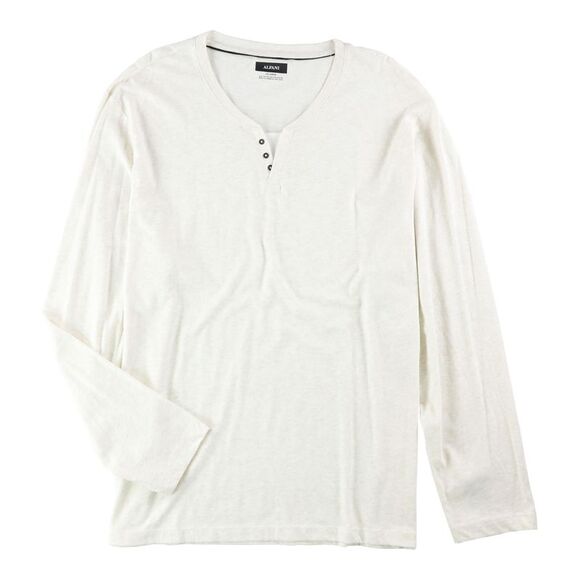 Alfani Mens Long Sleeve Basic T-Shirt, beige, L - Picture 1 of 1